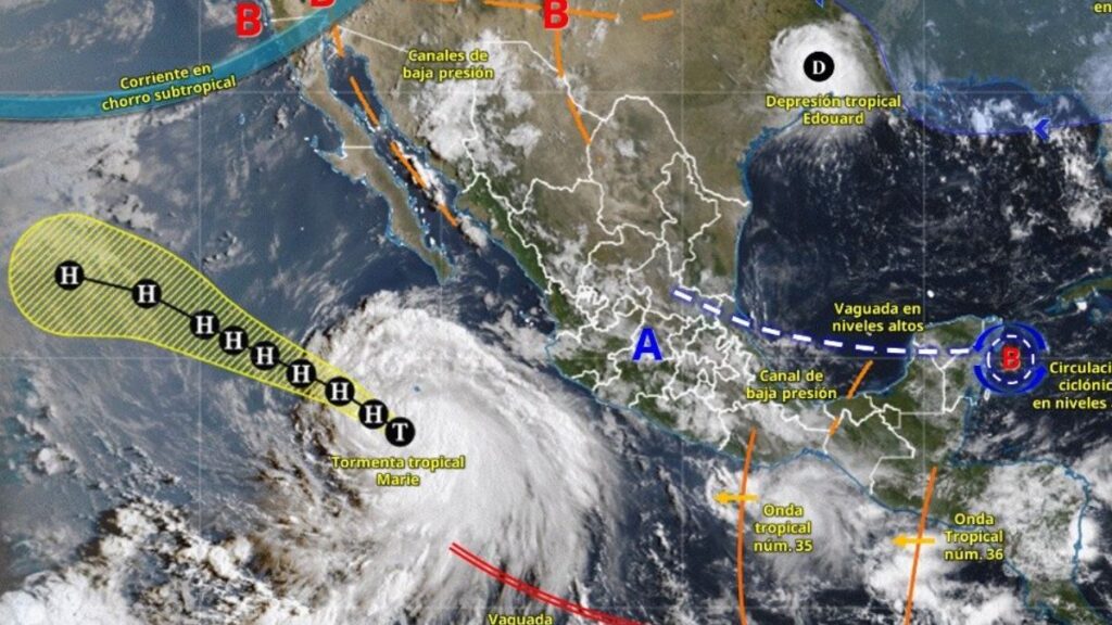 Tormenta tropical Marie podría convertirse en huracán categoría 2, este miércoles 2 de septiembre