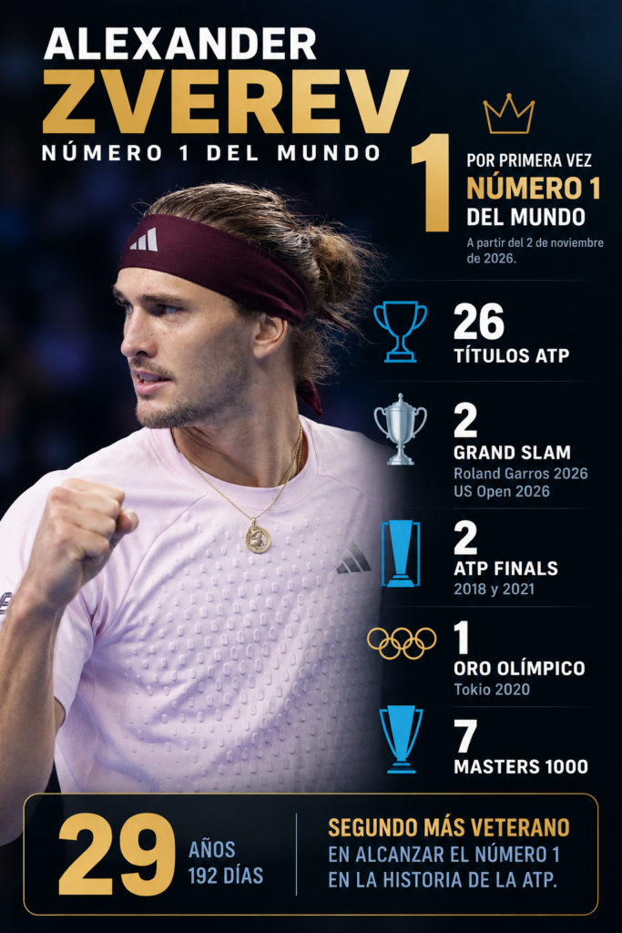 Zverev llega a la cima tras una temporada histórica.