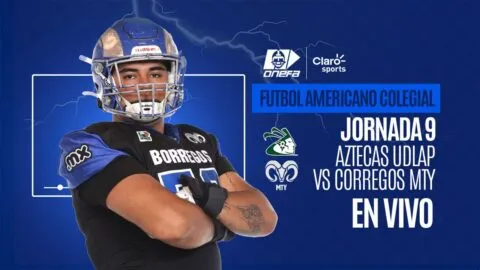 Aztecas UDLAP vs Borregos Monterrey en vivo: transmisión de la Semana 9 de la ONEFA 2026, hoy 30 de octubre