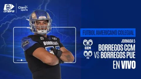 Borregos CCM vs Borregos Puebla, en vivo transmisión de la Semana 5 de la ONEFA 2026, hoy 3 de octubre
