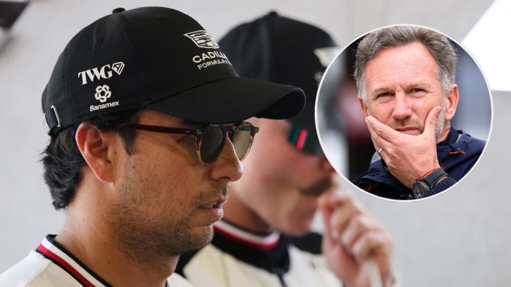 Checo Perez y Christian Horner | Reuters