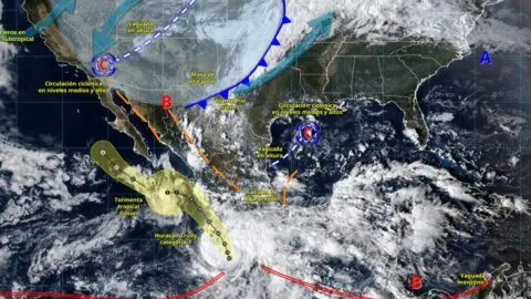 Huracán Trudy y Frente frío 2 ponen en alerta a México por lluvias intensas, viento y torbellinos