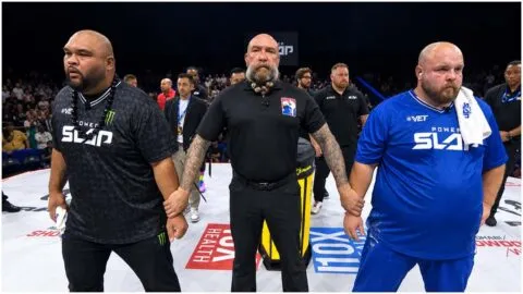 Dumpling quiso derribar al rey, pero la mandíbula de acero de Da Hawaiian Hitman dictó sentencia en Power Slap 25