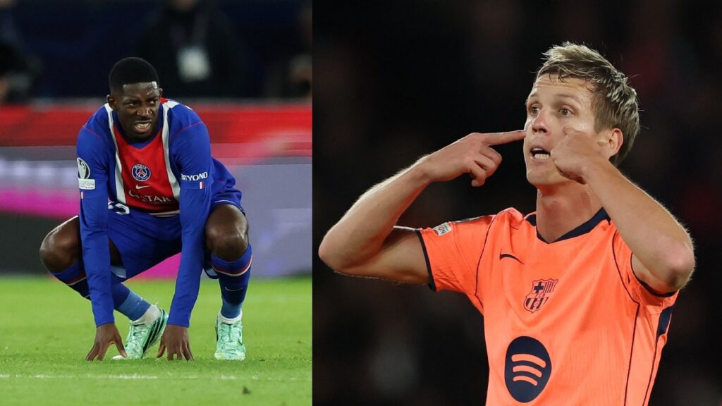 Dembélé y Dani Olmo | Reuters