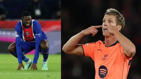¡Golpe en la Champions! Dembélé, Dani Olmo, Kvaratskhelia y Marquinhos se lesionan en el PSG vs Barcelona