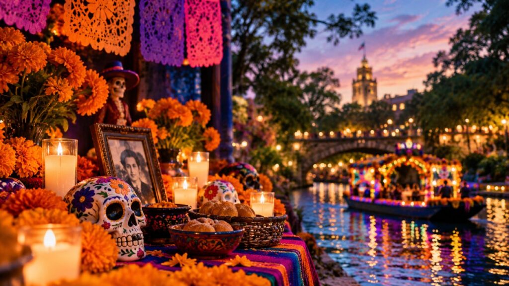 El Día de Muertos tiene una fecha en el calendario, pero en algunas ciudades de Estados Unidos ocupa mucho más que el 1 y 2 de noviembre.