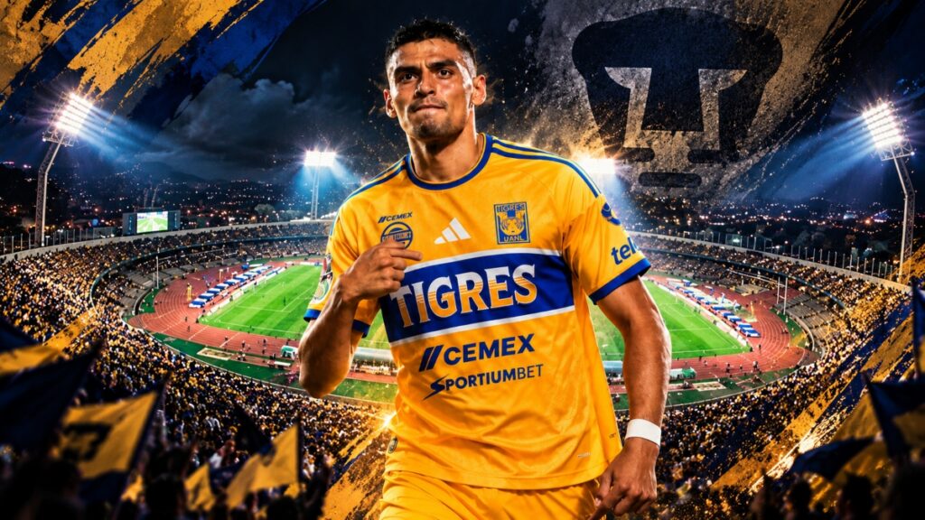 Guillermo Martínez delantero de Tigres