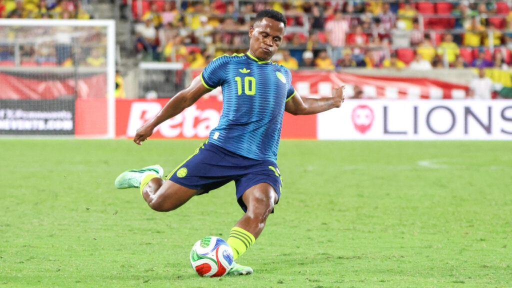 Jhon Arias, con la Selección Colombia. - William Volcov, Brazil Photo Press, vía AFP.