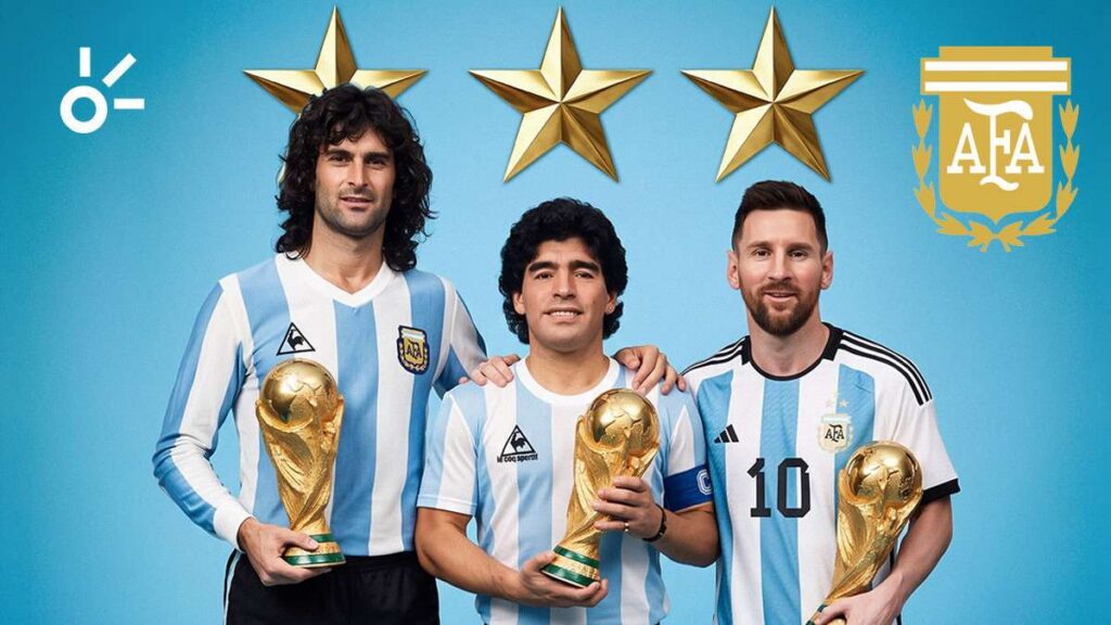 Kempes, Maradona y Messi: los tres nombres que cuentan la historia de la Argentina campeona del mundo