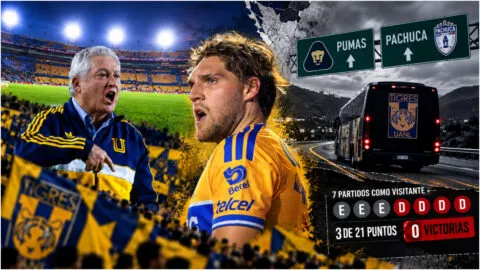 Tigres no sabe ganar fuera del Volcán: el dato que lo acerca al fracaso en Liga MX