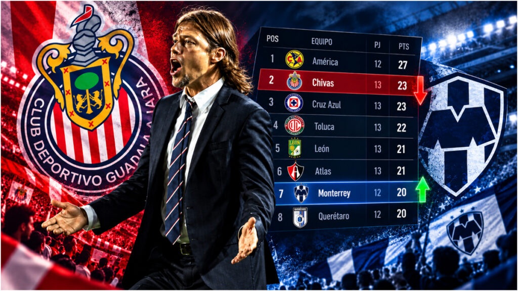 Monterrey llega al duelo ante Chivas con 20 puntos y la posibilidad de escalar posiciones en la recta final del Apertura 2026.