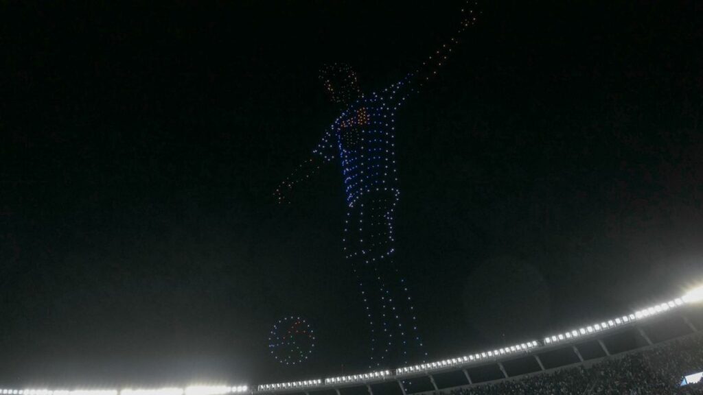 Error garrafal en el show de drones de la despedida de Messi