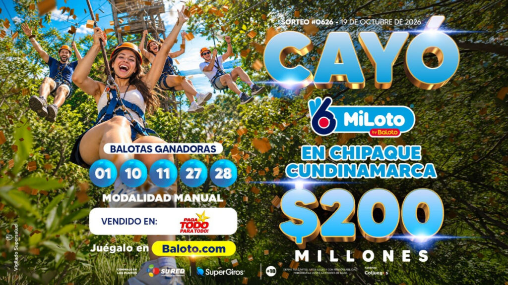 Ganador de MiLoto en Chipaque. - @Baloto_Colombia.