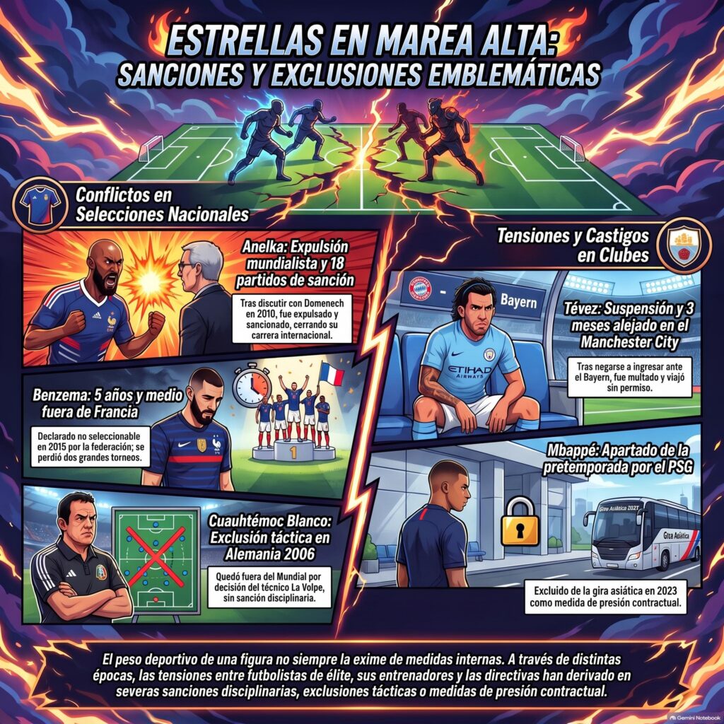 Leyendas del fútbol que fueron sancionadas por indisciplinas 