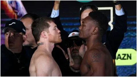 Canelo Álvarez y Christian Mbilli cumplen con la báscula: todo listo para la pelea por el cinturón del CMB