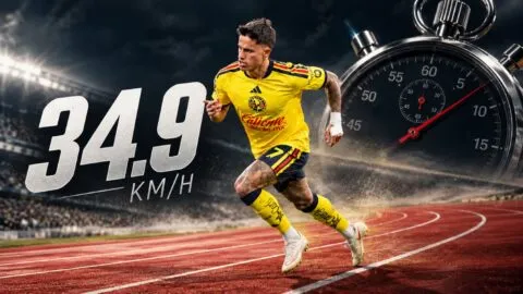 La velocidad del Rayito, al descubierto: el impresionante registro de Brian Rodríguez ante Atlas