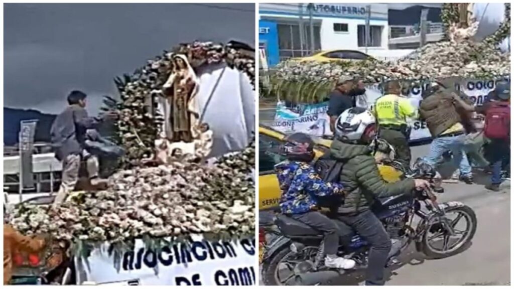 Lichan A Hombre Que Intento Tirar Estatua De Virgen Del Carmen
