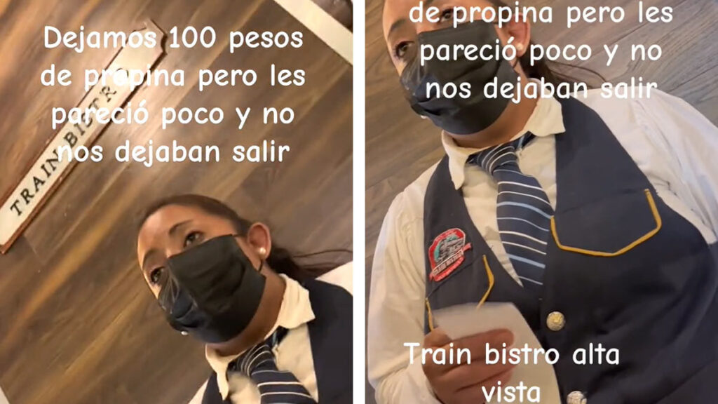 “¿Es obligatoria o no”?: Mesera retiene a comensales por dejar 100 pesos de propina en restaurante de CDMX
