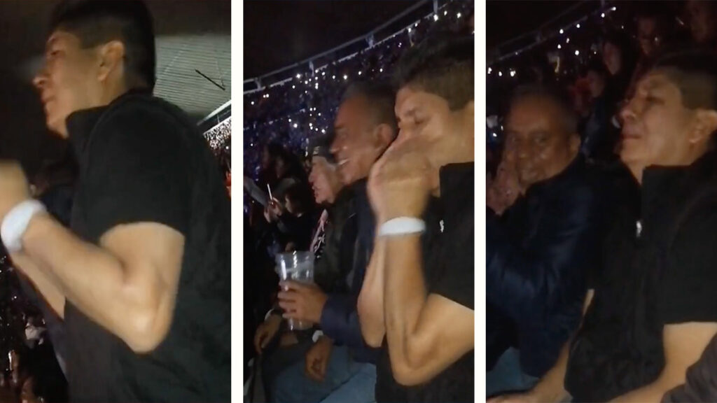 “Nadie es perfecto y tú lo verás”: Papá llora de emoción en concierto de los Bukis