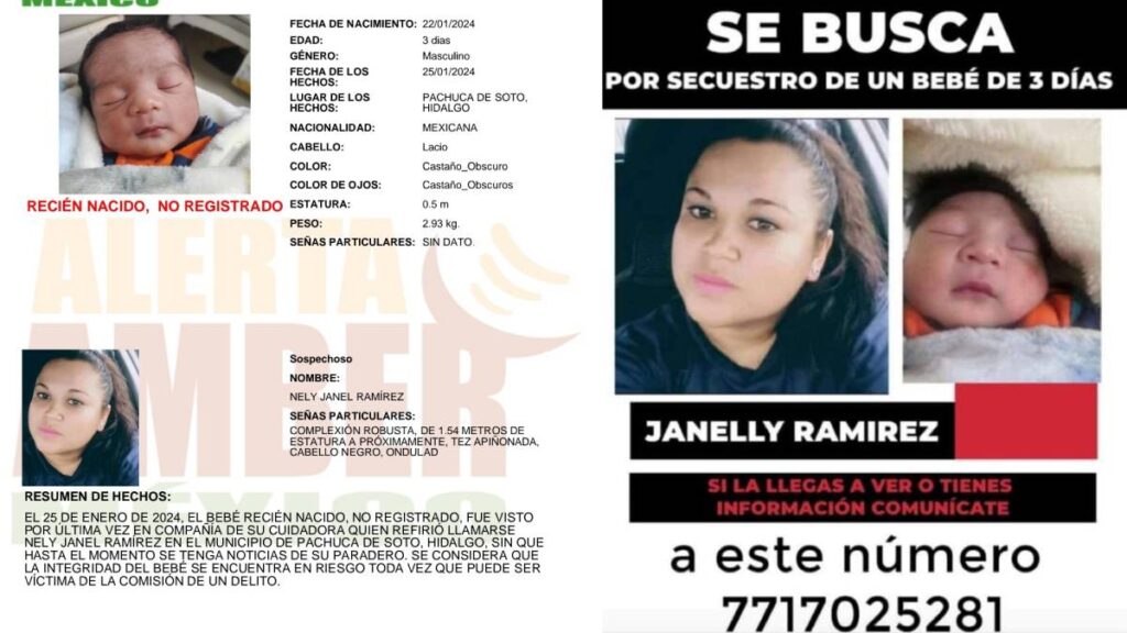 BEBE ROBADO PACHUCA SOSPECHOSA