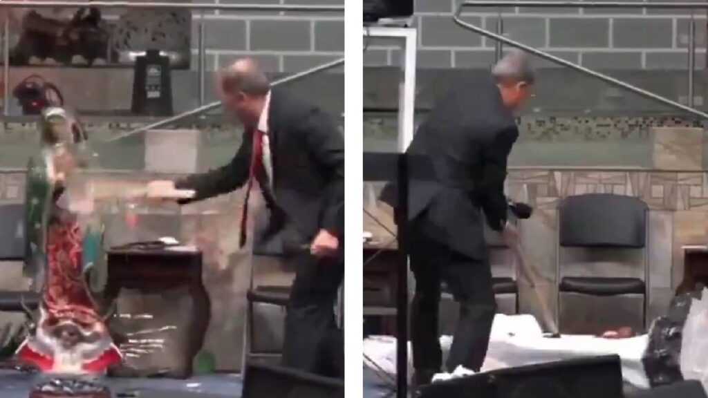 Pastor destruye imagen de la Virgen de Guadalupe y de la Santa Muerte