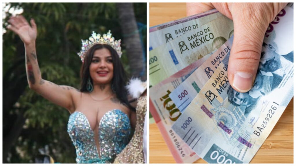 Karely Ruiz durante un carnaval en Acapulco.