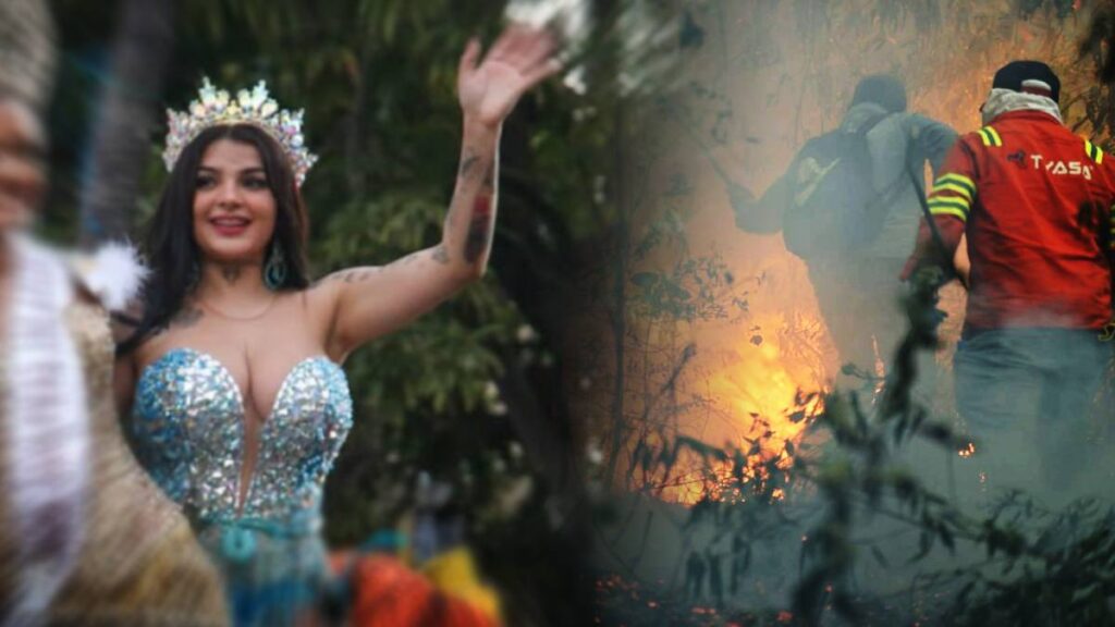 Karely Ruiz lleva ayuda para combatir incendios forestales en Veracruz