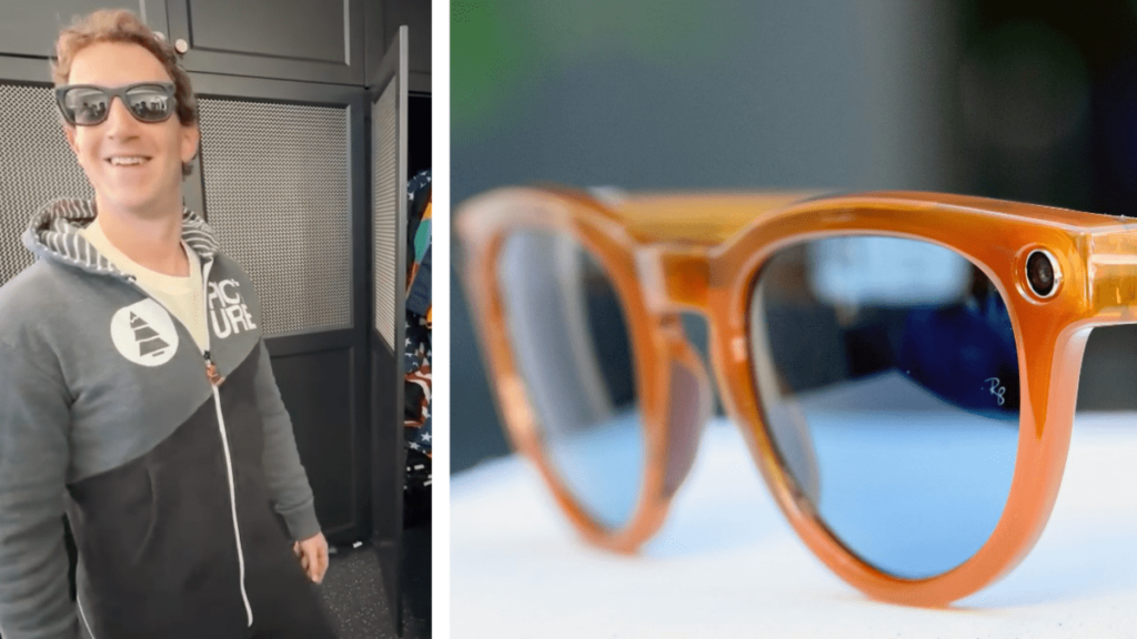 Mark Zuckerberg, CEO de Meta, pone a prueba los lentes con inteligencia artificial en alianza con Ray-Ban