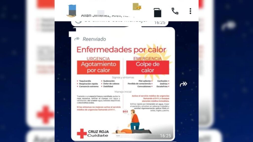 se viraliza falso mensaje sobre un domo atmosférico de calor