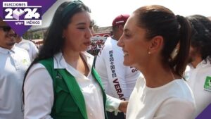 La candidata del Partido Verde a la Presidencia de la República, Claudia Sheinbaum, se encontró con personas con discapacidad