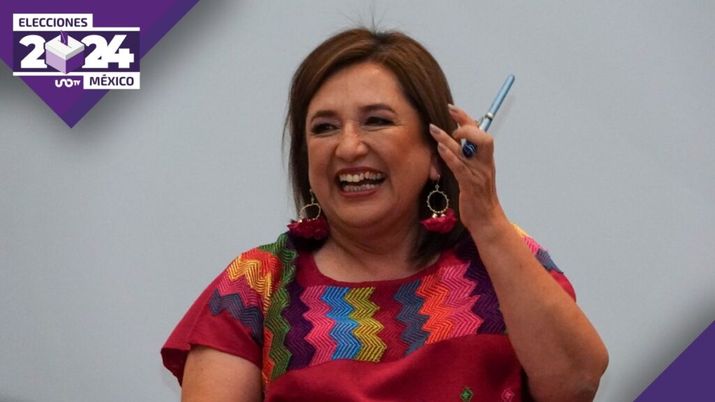 Xóchitl Gálvez durante un encuentro con la comunidad LGBTTTIQPA+