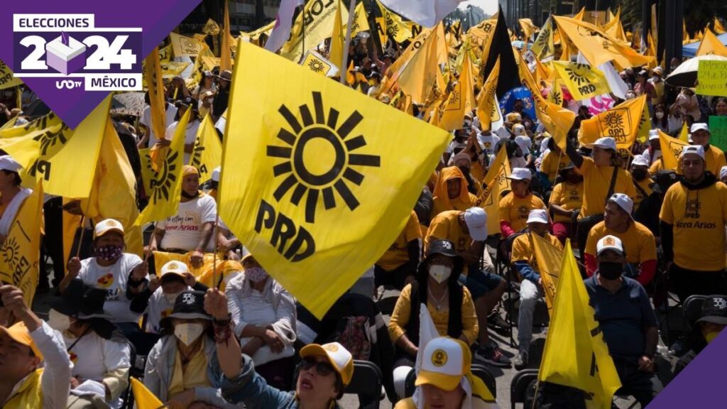 Militantes del PRD, partido que podría perder su registro