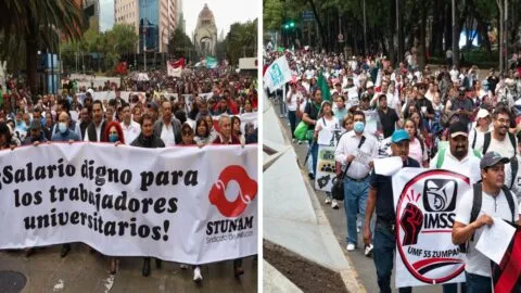 El STUNAM y trabajadores y jubilados del IMSS paralizarán la CDMX con movilizaciones