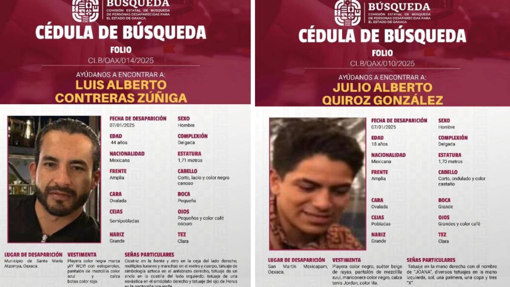 jovenes desaparecidos en oaxaca TENIAN ANTECEDENTES PENALES
