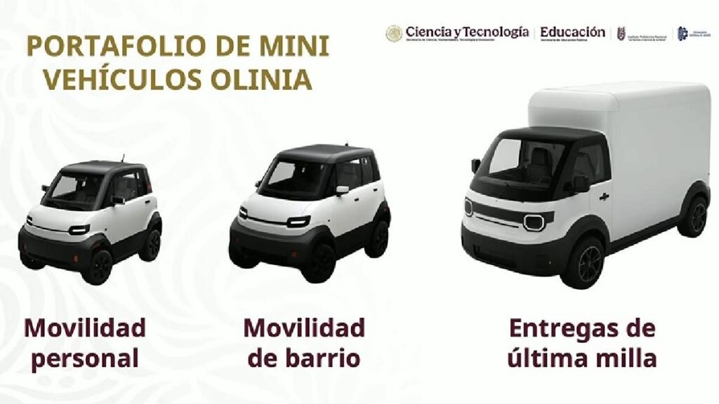 Esta mañana se presentó en la conferencia matutina de la presidenta Claudia Sheinbaum, Olinia, una ensambladora mexicana de autos eléctricos