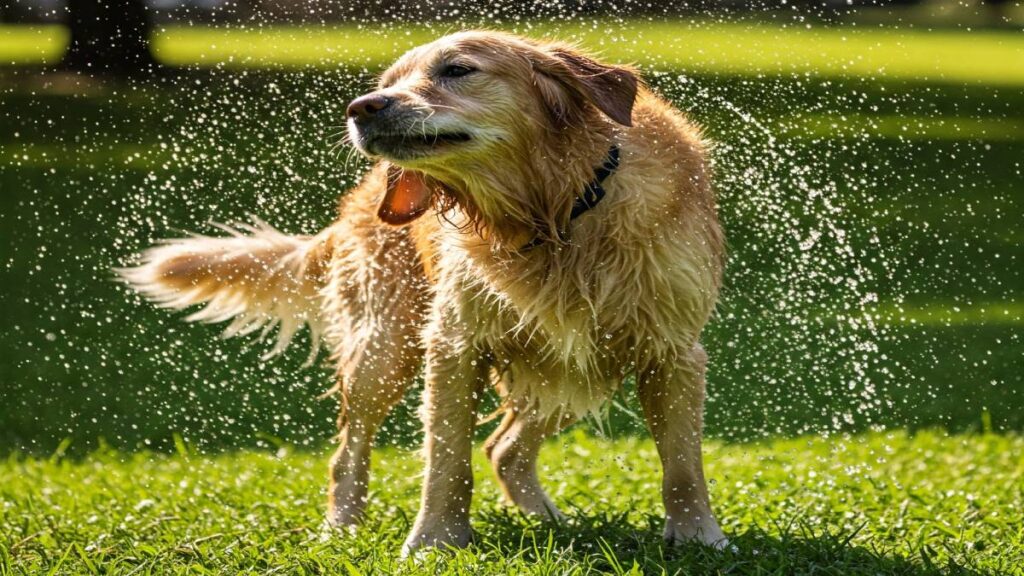 ¿Por qué los perros sacuden su cuerpo cuando están mojados?