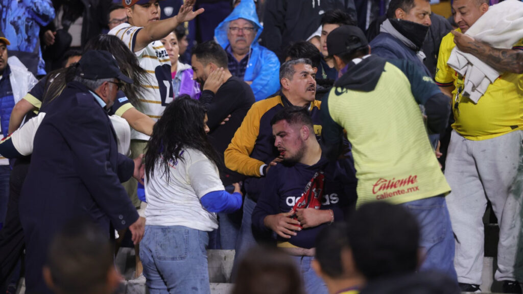Aficionados protagonizan pelea en el Pumas vs América