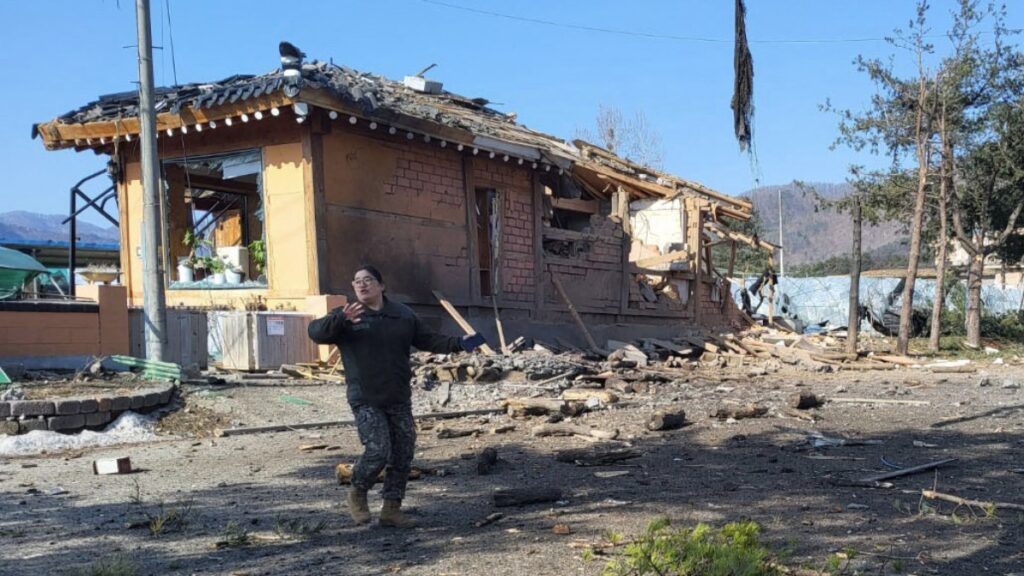 Daños por bombas lanzadas por error en Corea del Sur