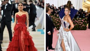 Así se vistieron las mexicanas que han asistido a una MET Gala: Thalía vs. Salma Hayek