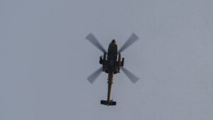Helicóptero de la Marina aterriza de emergencia en Mazatlán tras falla en pleno despegue