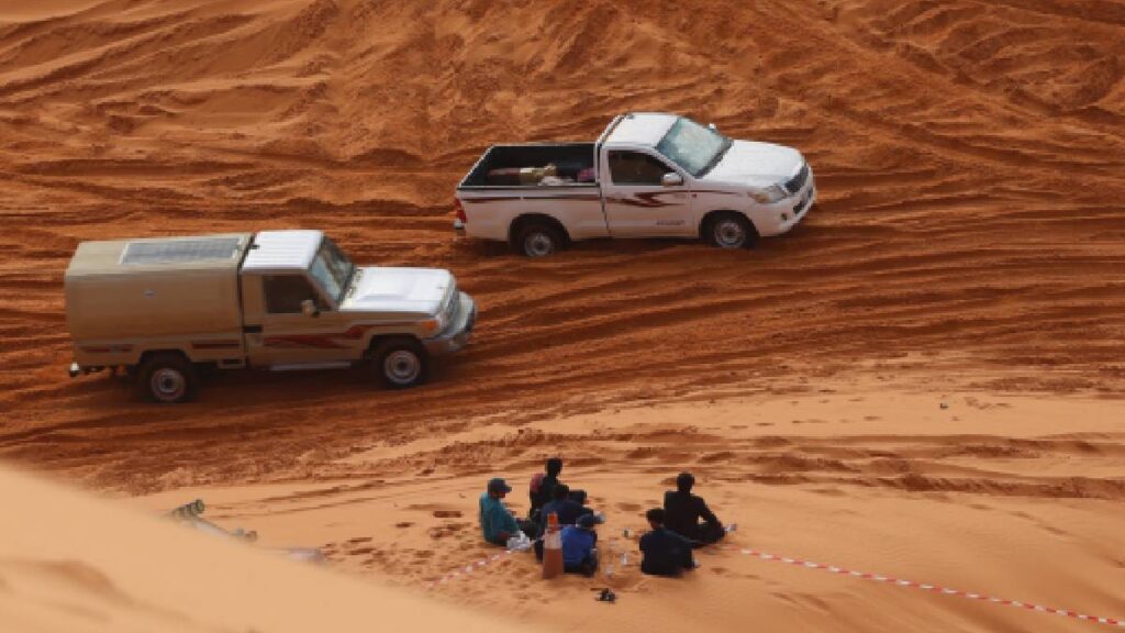 derrapar sobre dunas en el desierto