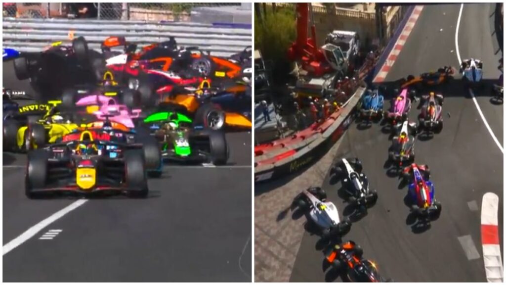Mónaco bajo fuego: Siete abandonos en una caótica largada de la Fórmula 2