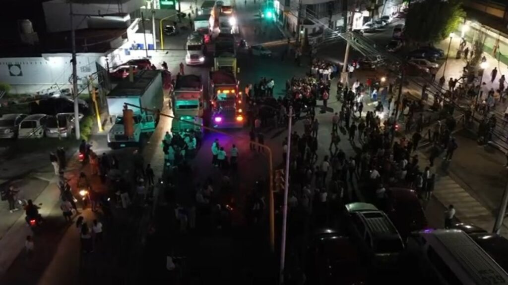 Bloqueo por falta de agua en Cuautitlán