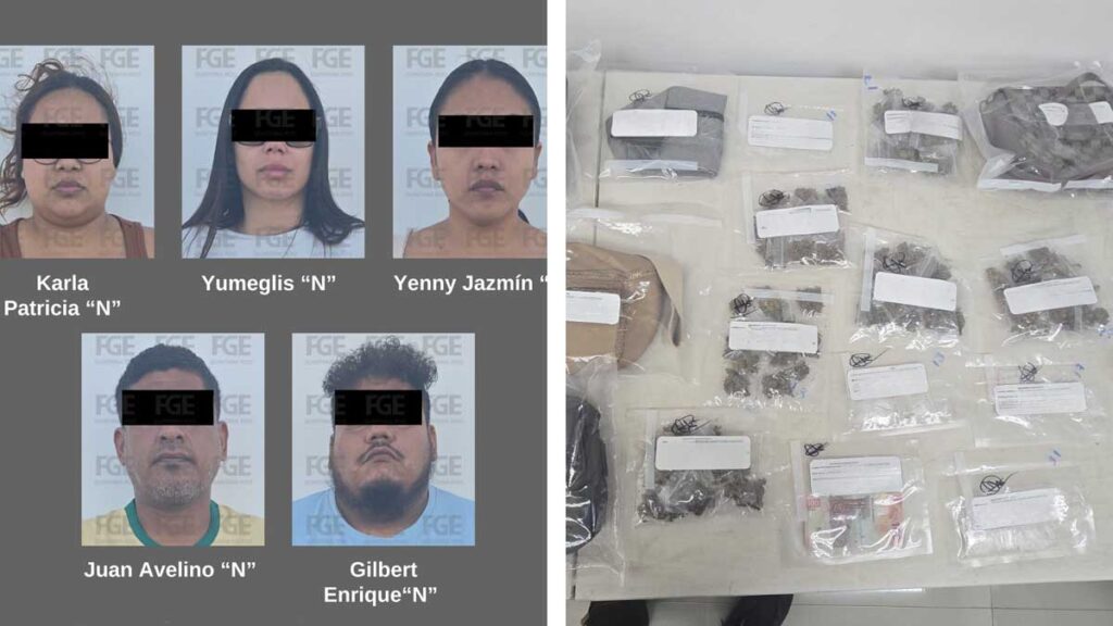 Detenidos durante operativo en Cancún.