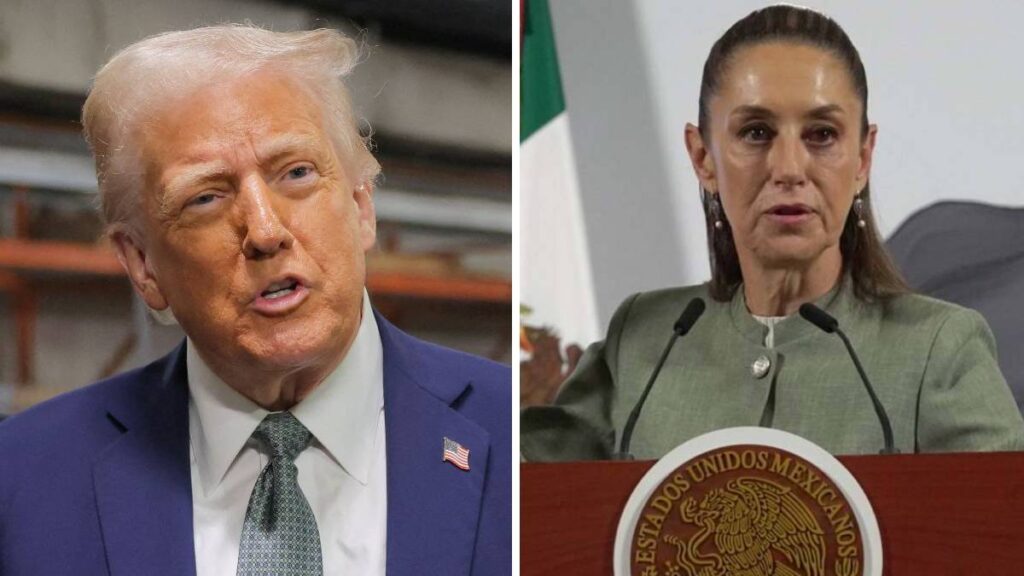 Presidenta Claudia Sheinbaum y el presidente Donald Trump.