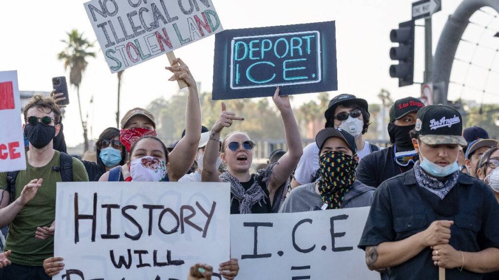 Protestas en Los Ángeles.