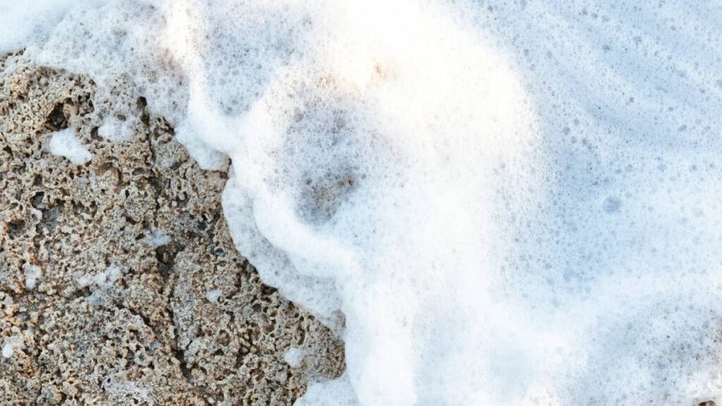 Espuma de aguas residuales bloqueó carretera en Hidalgo.