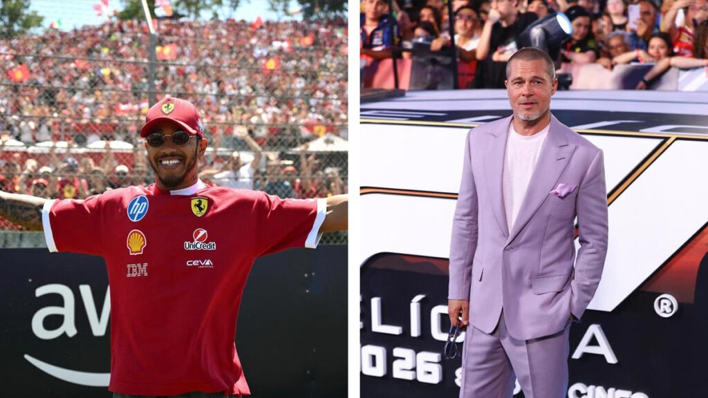 Lewis Hamilton y Brad Pitt