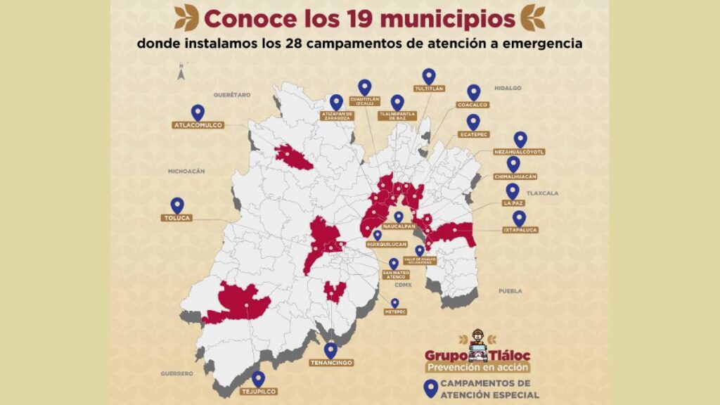 Municipios con riesgo de inundación por lluvias en Edomex.