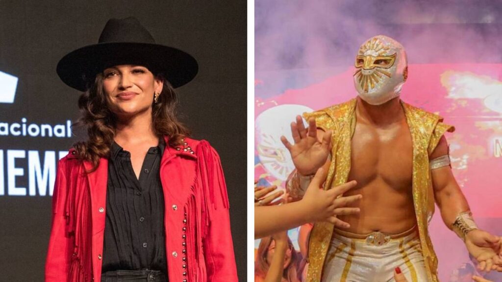 Místico hizo cantar el tema de Natalia Jiménez en la lucha libre